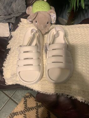 UGG White Chunky Slide Sandals